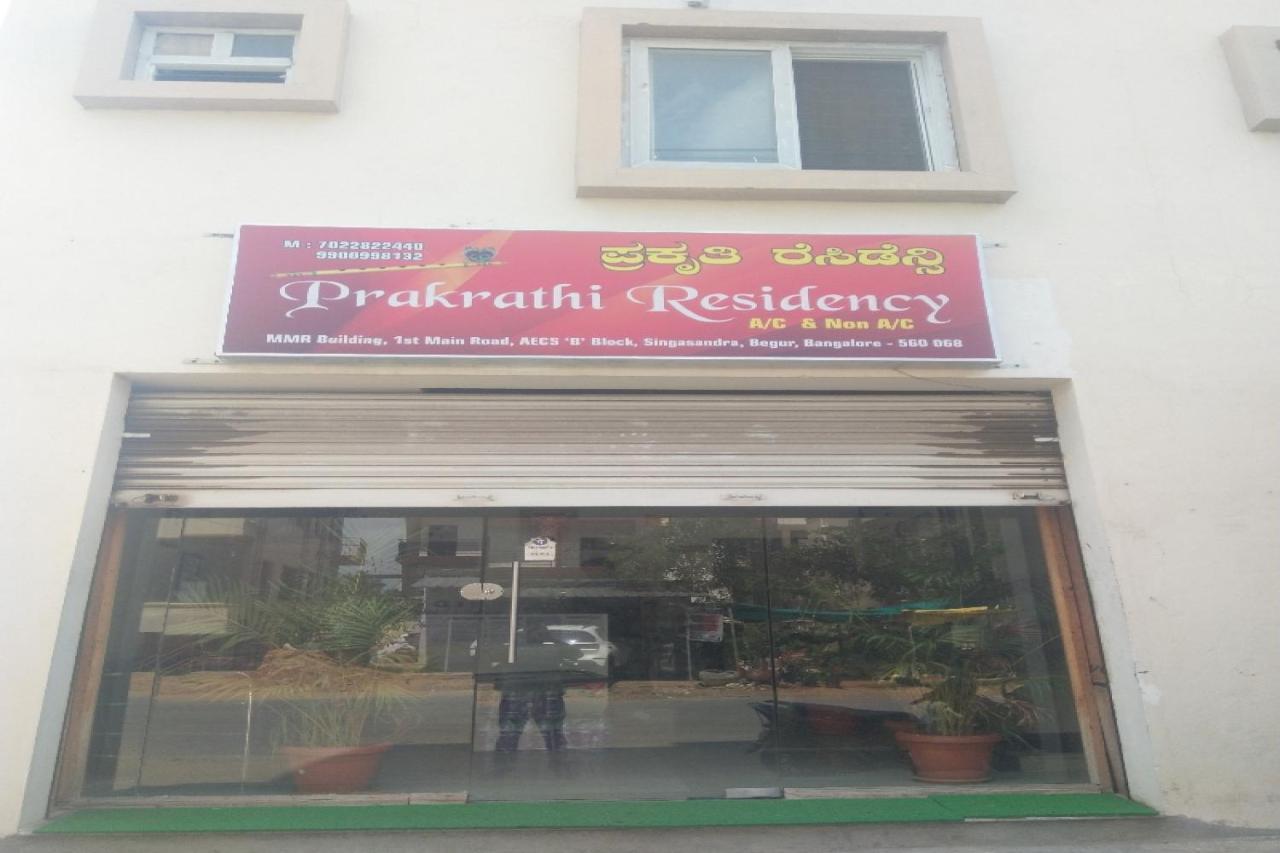 Hotel Prakrathi Residency Bangalore Eksteriør bilde